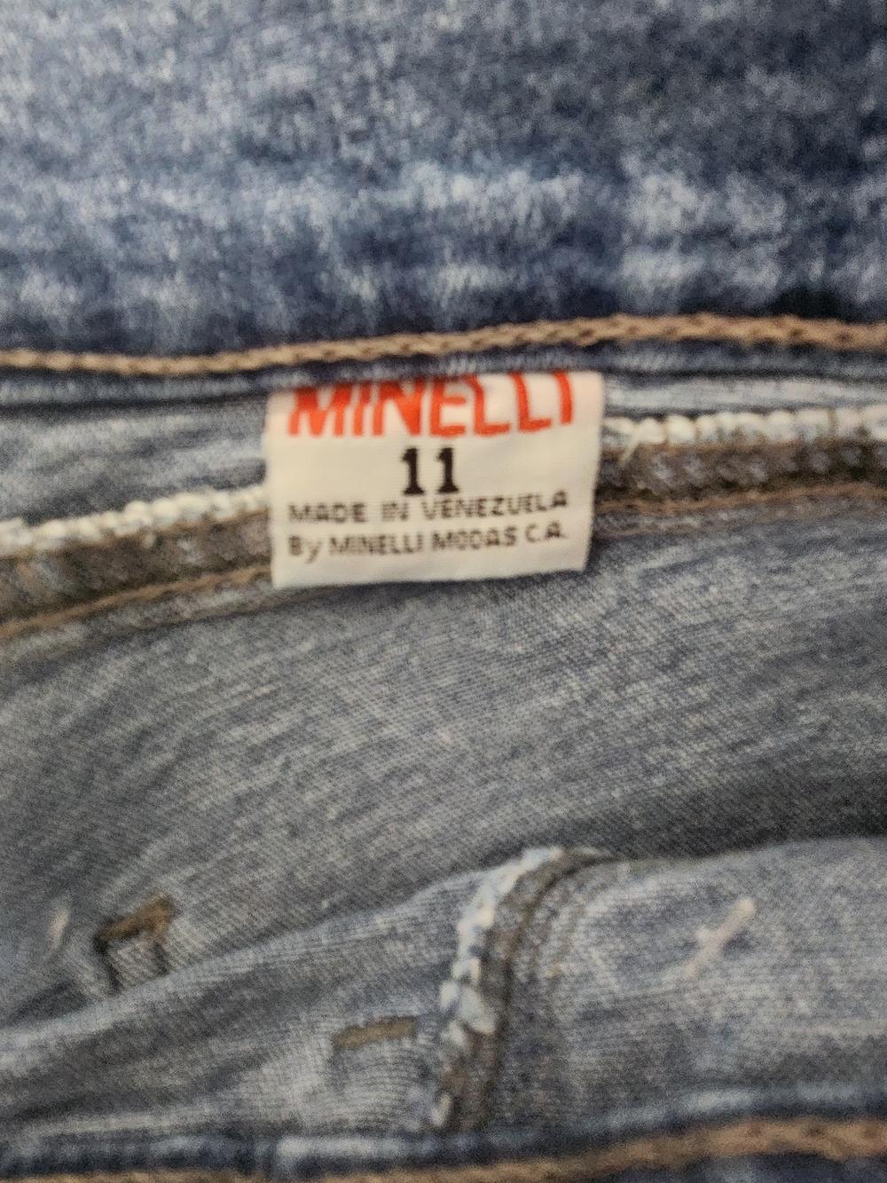 Vtg 90s Y2K Minelli Flare Stretch Jeans W/ THONG 11 Low Rise Blue Retro-RARE - Picture 11 of 16